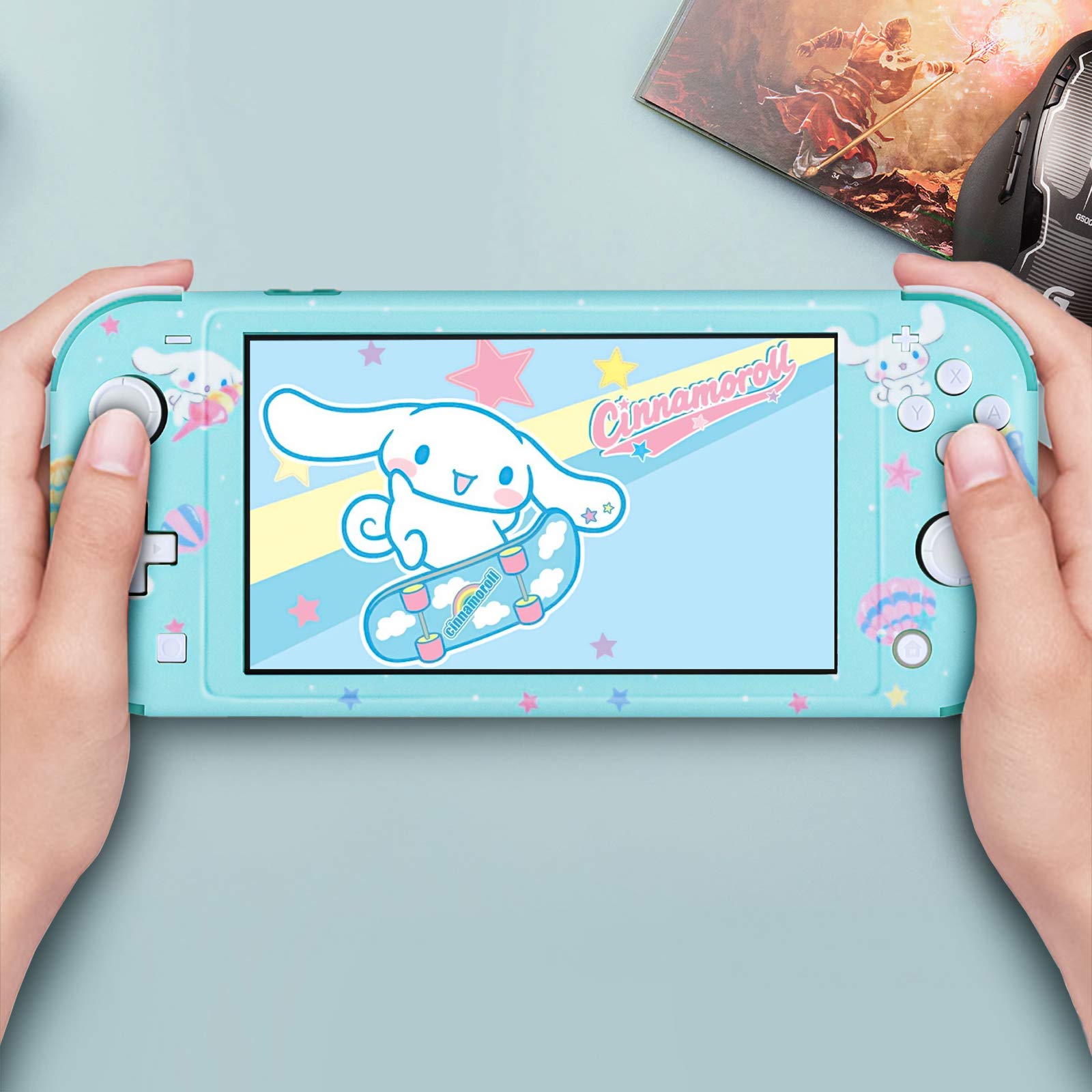 DLseego Skin for Switch Lite, Cute Cinnamon Dog Film Sticker